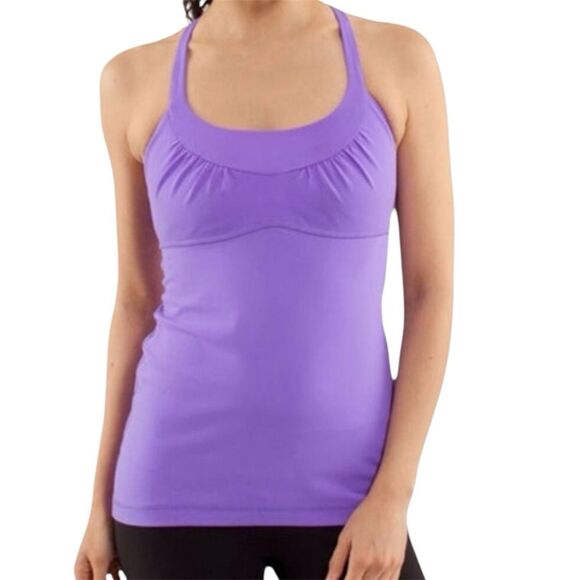 Lululemon Scoop Me Up Tank Top 6 Power Purple Bra Exercise Yoga Activewear Gym - Picture 1 of 11